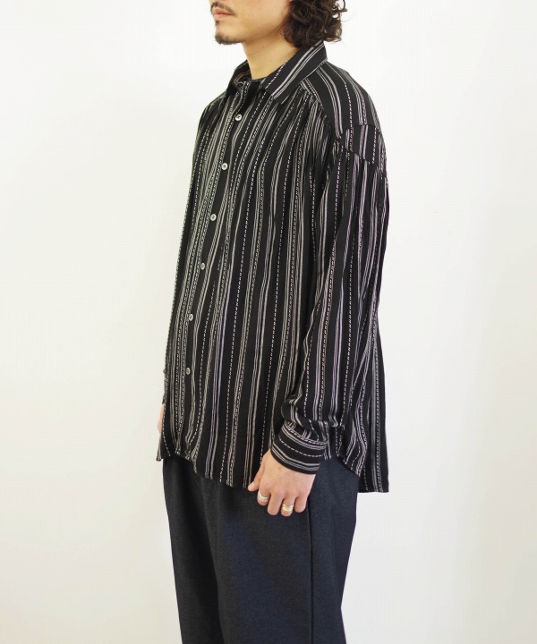 AiE/エーアイイー Painter Shirt - Rayon Dobby Stripe [シャツ(長袖