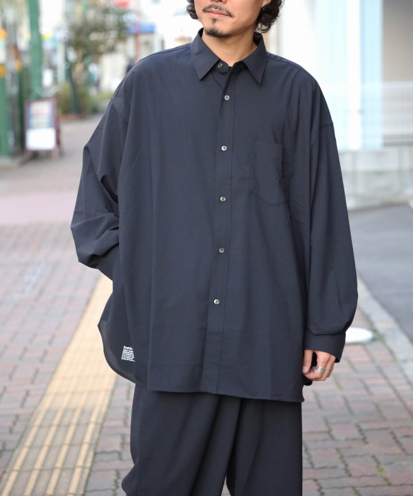 フレッシュサービス/FreshService WOOLY CLOTH REGULAR COLLAR SHIRT