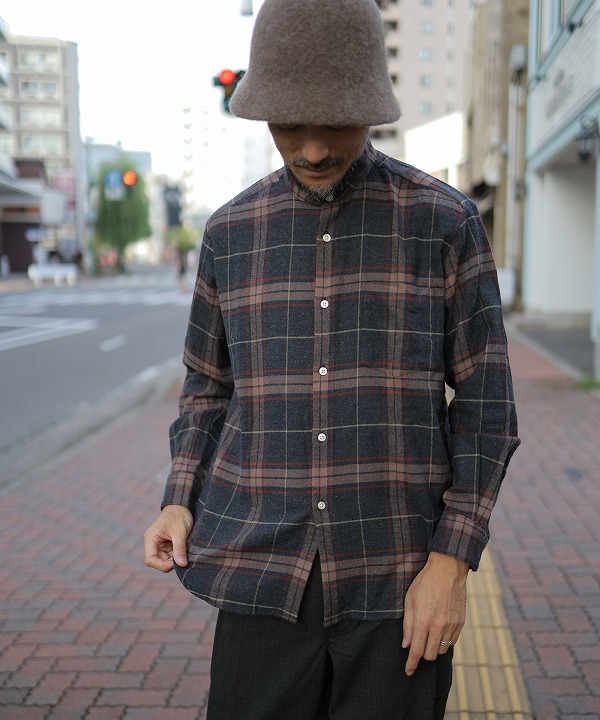 Manual Alphabet/マニュアルアルファベット BRUSHED CHECK LOOSE FIT B