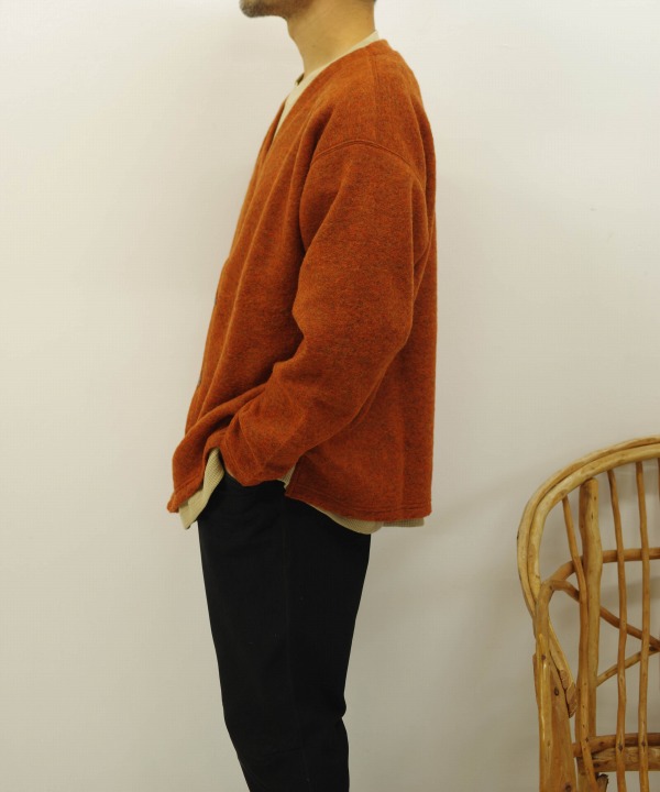 サウス２ ウエスト８/South2 West8 S.S. V Neck Cardigan -W/PE Boiled